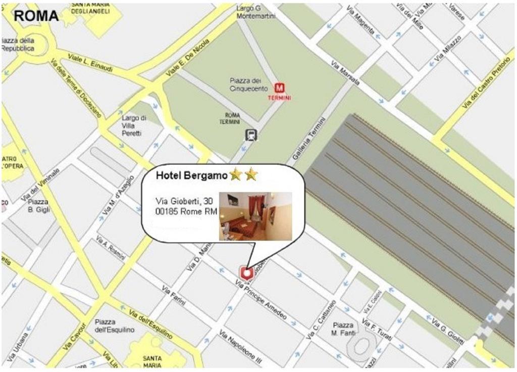Hotel Bergamo Rome Bagian luar foto